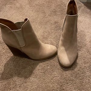 Coach brand booties. Size 7.5. Hardly worn - like new. Tan suede.